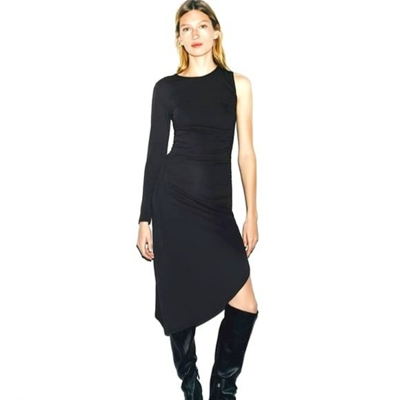 Zara Dresses Zara Womens Cocktail Dress Size Large Black One Long